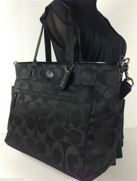 cheap coach diaper bags|diaper bag coach black white.